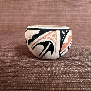 Vintage Jemez Miniature Pot-R.F. Toya Native American Pueblo Pottery-Southwest